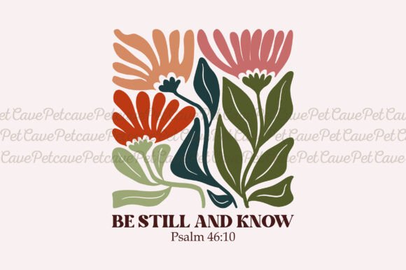 Be Still and Know Christian Boho PNG Graphics