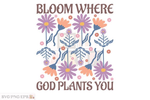 Christian Boho Abstract Flowers PNG SVG Review