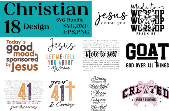 Christian SVG Bundle: Faith Graphics for T-Shirt Designs