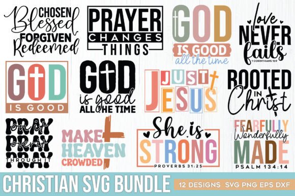 Christian SVG Bundle: Graphics & T-Shirt Designs