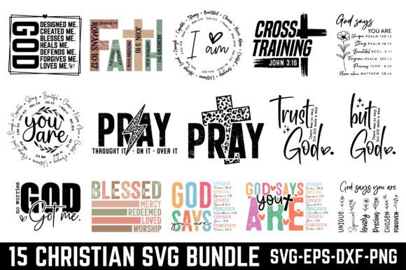 Christian SVG Bundle: Graphics & T-Shirt Designs