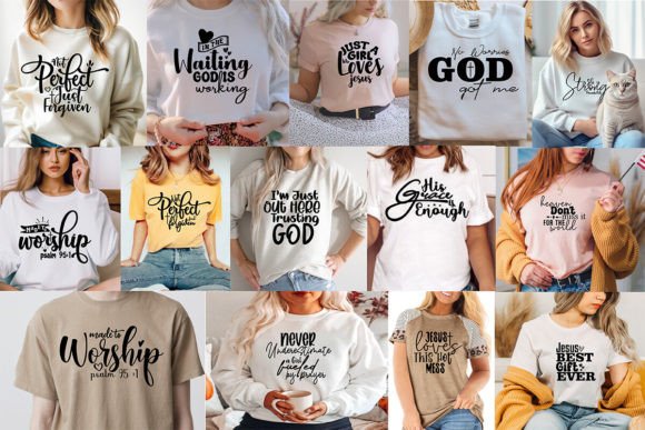 Christian Svg Bundle, Jesus: Graphics & T-Shirt Designs