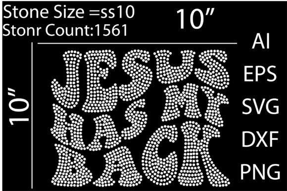 Jesus Has My Back Rhinestone Templates D Review
