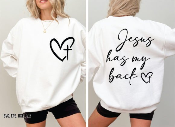 Jesus Has My Back SVG & PNG Graphics for T-Shirt Designs