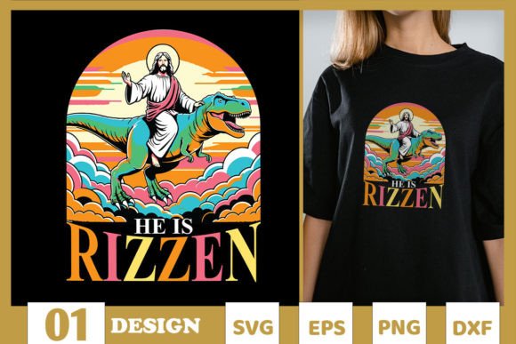 Retro Jesus Easter SVG Graphics for T-Shirt Designs