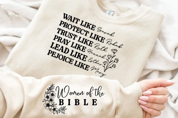 Women of the Bible, Boho Christian Svg Graphics
